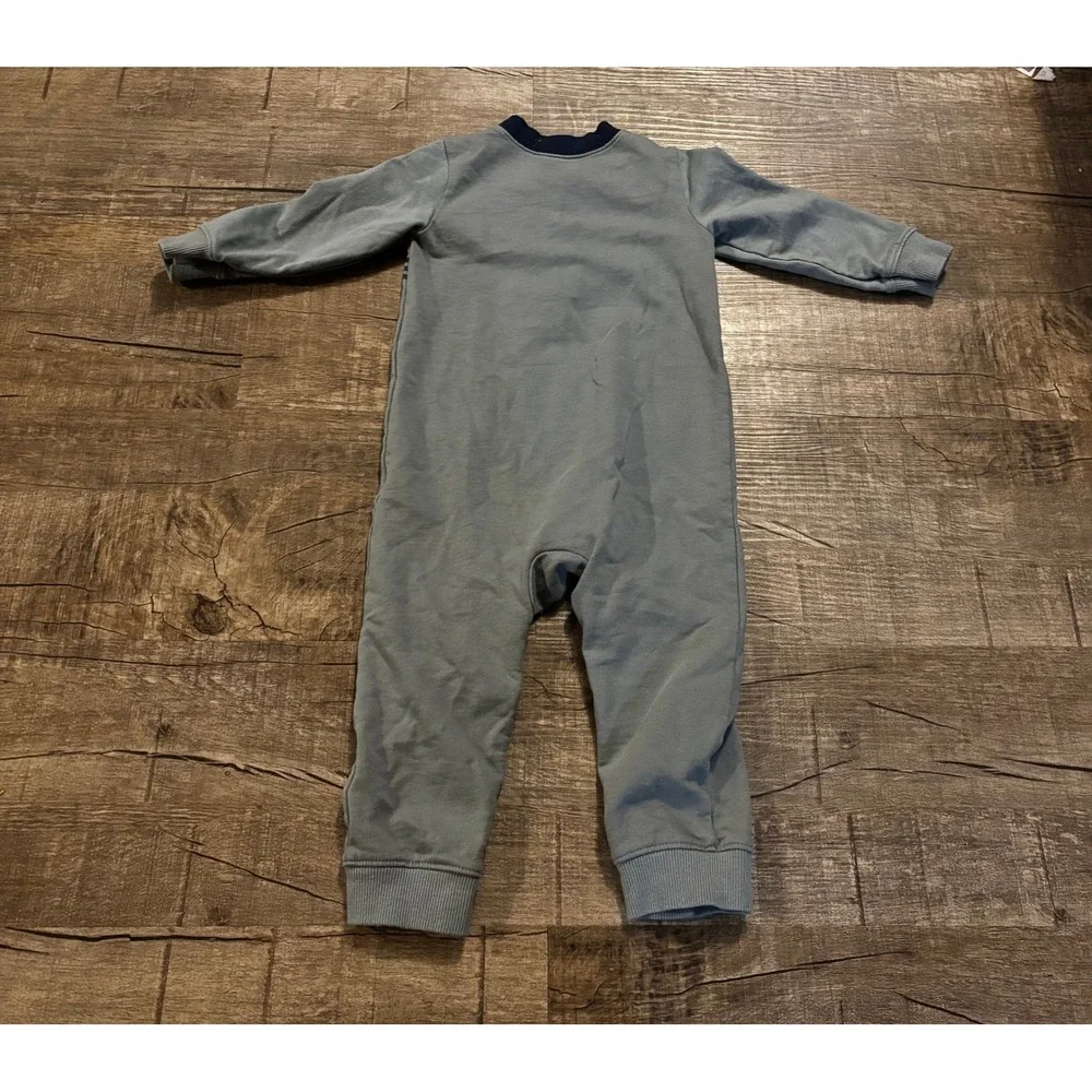 Carters Blue Striped Long Sleeve One Piece‎ Baby Romper Jumpsuit 18m